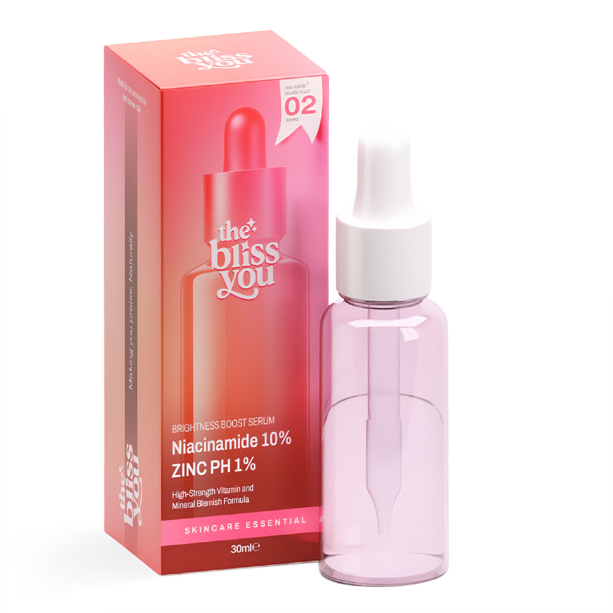 Brightness Boost Serum | Niacinamide 10% + Zinc 1% | Clear & Even Skin