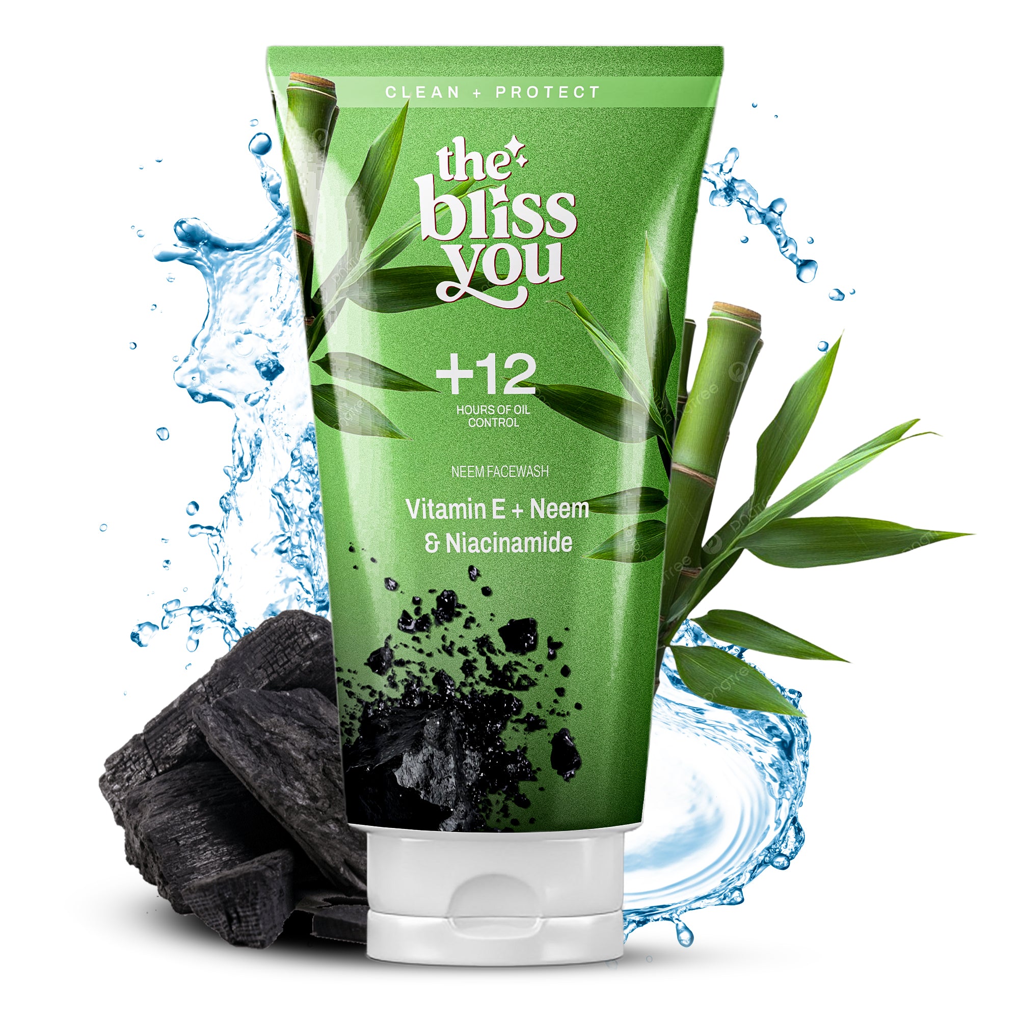 Neem + Charcoal | Vitamin E + Niacinamide — Oil Control (+12 Hours)